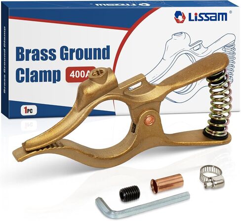 LISSAM T-Style 400A Heavy Duty Brass Welding Ground Clamp for MIG TIG ARC Welder in Saudi Arabia