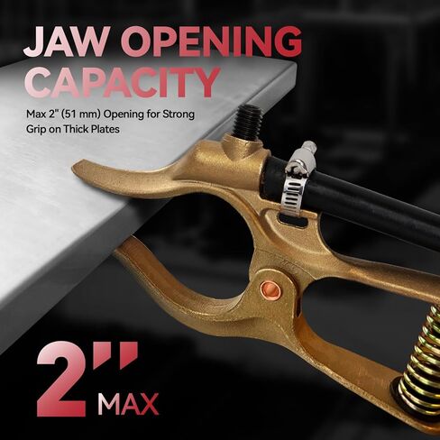 LISSAM T-Style 400A Heavy Duty Brass Welding Ground Clamp for MIG TIG ARC Welder in Saudi Arabia