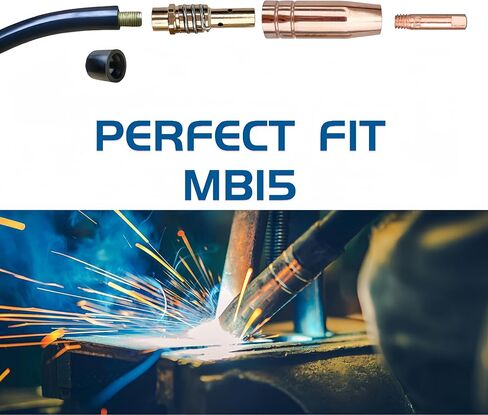 مجموعة ملحقات مسدس اللحام MIG 30-Pack MB15 15AK؛ أطراف اتصال اللحام 0.030 بوصة 0.8 مم، فوهة غاز/حامل طرف الاتصال يناسب شعلة لحام MIG Co2، نحاس (مجموعة ملحقات 0.030 بوصة) in Kuwait