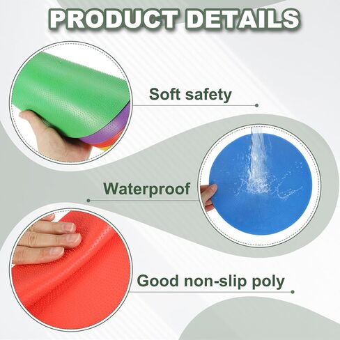 Spot Markers for Agility Dot, Non-Slip Poly Spots Floor Dots Flat Field Soccer Training Equipment 9 in & 18 Pcs & Multicolor -Fitting for (Gym/Sports/Training/PE Games/Dance) in Saudi Arabia