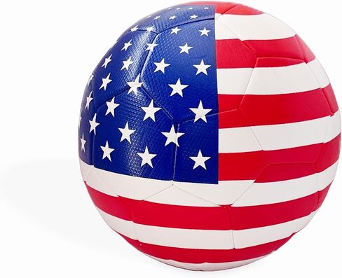 USA Stars and Stripes Soccer Ball: Perfect for US Soccer and World Cup Fans - Team USA - Youth and Adults - Official Patented US Flag Soccer Ball Size 5 in Saudi Arabia