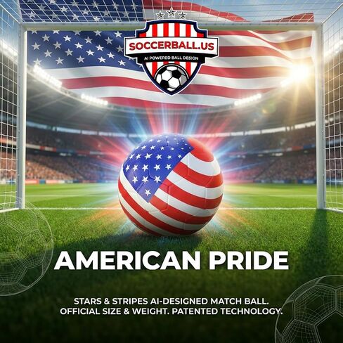 USA Stars and Stripes Soccer Ball: Perfect for US Soccer and World Cup Fans - Team USA - Youth and Adults - Official Patented US Flag Soccer Ball Size 5 in Saudi Arabia