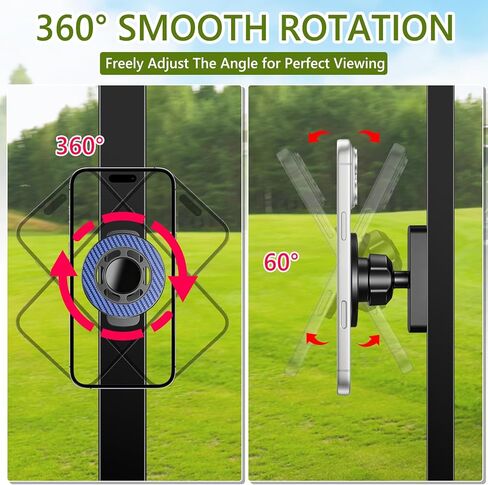 Magnetic Golf Cart Phone Holder, Golf Cart Phone Mount Compatible with MagSafe iPhone 12-17 and Android, Golf Cart Accessories Fits EZGO Club Car Yamaha Icon, Golf Gifts for Men Golfers Dad Husband in Saudi Arabia