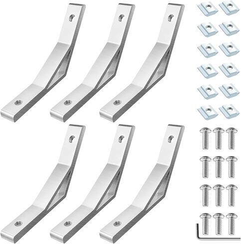 4040 45 Degree Corner Angle Bracket 4040 Extrusion Hardware Accessories T-Slot V-Slot with Screws and Nuts for 40x40 Extruded Aluminum Black 6 Pack in Saudi Arabia