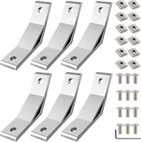 4040 45 Degree Corner Angle Bracket 4040 Extrusion Hardware Accessories T-Slot V-Slot with Screws and Nuts for 40x40 Extruded Aluminum Black 6 Pack in Saudi Arabia