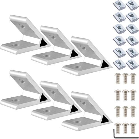 4040 45 Degree Corner Angle Bracket 4040 Extrusion Hardware Accessories T-Slot V-Slot with Screws and Nuts for 40x40 Extruded Aluminum Black 6 Pack in Saudi Arabia
