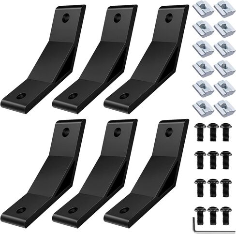 4040 45 Degree Corner Angle Bracket 4040 Extrusion Hardware Accessories T-Slot V-Slot with Screws and Nuts for 40x40 Extruded Aluminum Black 6 Pack in Saudi Arabia