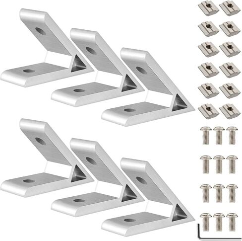4040 45 Degree Corner Angle Bracket 4040 Extrusion Hardware Accessories T-Slot V-Slot with Screws and Nuts for 40x40 Extruded Aluminum Black 6 Pack in Saudi Arabia