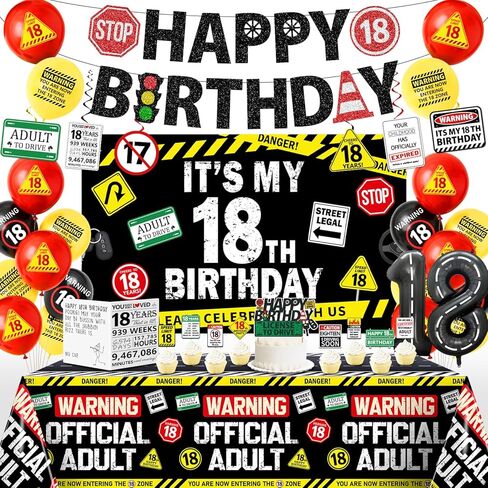 10th Birthday Decorations for Boys, 38Pcs 10 Birthday Boy Decorations Peace Out Single Digits Banner Backdrop, Happy 10th Birthday Tablecloth, 10 Year Birthday Balloons Hanging Swirls Cake Toppers in Saudi Arabia