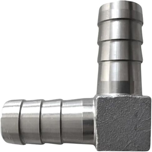 8/10/12/15/20/25mm Hose Barb 304 Stainless Steel Elbow Barbed Pipe Fitting Coupler Connector Adapter For Fuel Gas Water(15mm) in Saudi Arabia