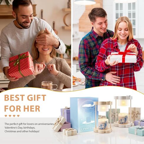 Xuoity Cloud Candle Warmer Lamp مع باهتة، مؤقت 0-6 ساعات، ظل زجاجي مع نقل الضوء، ديكور منزلي أنيق، هدية الترحيب بالمنزل، سخان شموع معطرة، هدية للأم، عاجي in Kuwait