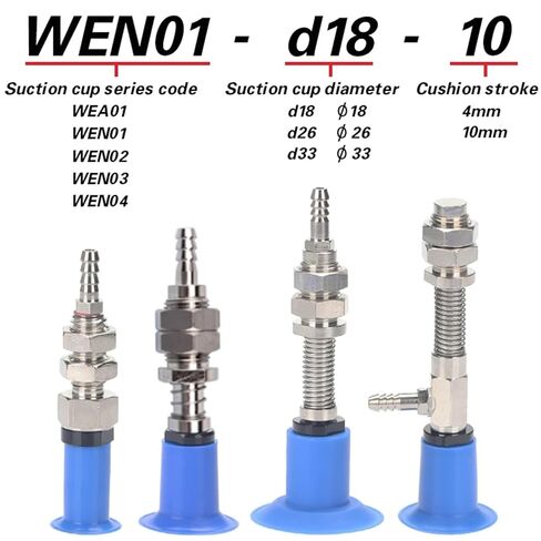 WEA01 WEN01 Open Bag Suction Cup, D18/D26/D33 Metal Nozzle for Powder and Granule Bag Packaging(WEN02-d18) in Saudi Arabia