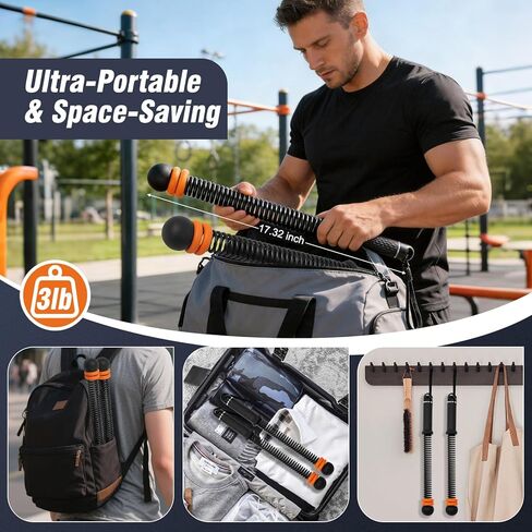 Adjustable Ropeless Battle Ropes, Weighted Cordless Battle Ropes for Home Gym, Quiet Non-Slip Exercise Ropes for Home Workout, Portable Battle Rope for HIIT Strength & Low-Impact Cardio in Saudi Arabia