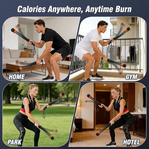 Adjustable Ropeless Battle Ropes, Weighted Cordless Battle Ropes for Home Gym, Quiet Non-Slip Exercise Ropes for Home Workout, Portable Battle Rope for HIIT Strength & Low-Impact Cardio in Saudi Arabia