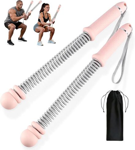 VividPulse Black 2PCS Weighted Ropeless Battle Ropes for Home Gym - Portable & Quiet Training Rope for HIIT, Strength & Low-Impact Cardio - Full Body Workout Equipment for Men & Women in Saudi Arabia