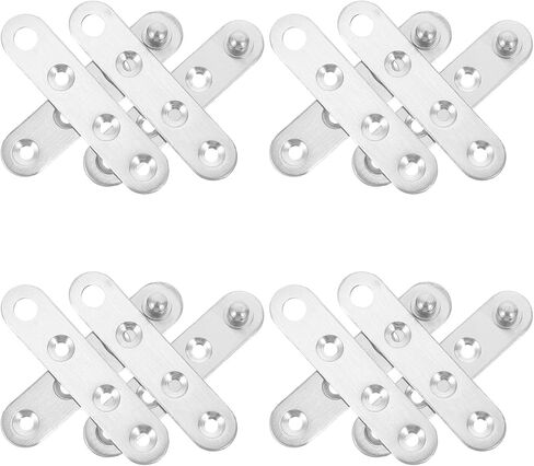 NUOBESTY 10pcs 360 Degree Rotating Door Pivot Hinges Stainless Steel Concealed Cabinet Door Hinges Medium Size for Cabinet Installation in Saudi Arabia