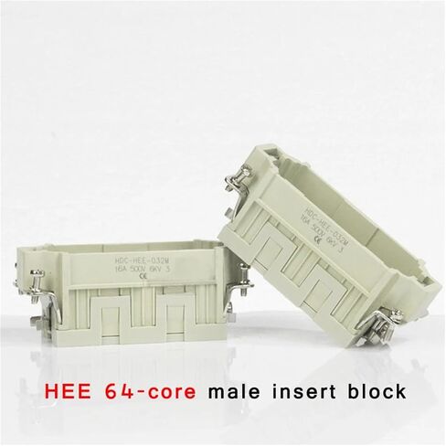 Rectangular Heavy Duty Connector Male Female Inner Core HEE-10 18 32 Hole 46 Position 92 Pin 1Pcs(HEE 64-core Male) in Saudi Arabia