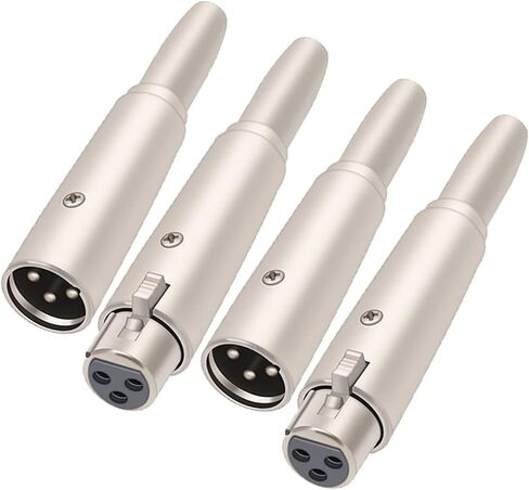 3 Pin X L R Conversion Plug 6.5mm Copper Core Mic Cord Adapter Male Plug to 1/4 Inch Mono Female Jack Audio Cable 1Pcs(1xF 3P) in Saudi Arabia