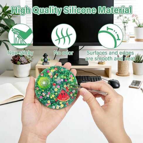 2 Pack Skin Picking Fidget Toys，Silicone Picking Pad with Tweezer, Hair Pulling Fidget Toys for Adults with Anxiety, ADHD, Trichotillomania or Dermatillomania in Saudi Arabia