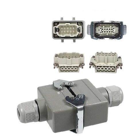 HDC-HE-4/6/10/16/20/24 Core Pins Rectangular Heavy Duty Connector Fitting Socket 16A 1Pcs(6 core) in Saudi Arabia