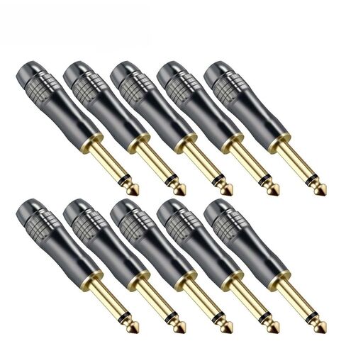 10PCS 6.35MM Audio and Video Plug Connector 6.3MM Mono Color Plug Microphone Jack in Kuwait