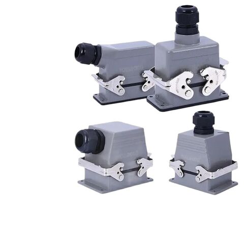 Heavy Duty Connectors 35A HSB-006 4cores 6cores 12cores Industrial Rectangular Connector 1Pcs(Brown+White) in Saudi Arabia