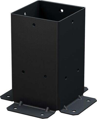 Simpson Strong-Tie SAGE-B66-KT2 Outdoor Accents Sage System Black Powder-Coated Post Base for 6x6 Lumber with Included Color-Matched Connector Screws (Pack of 2) in Saudi Arabia