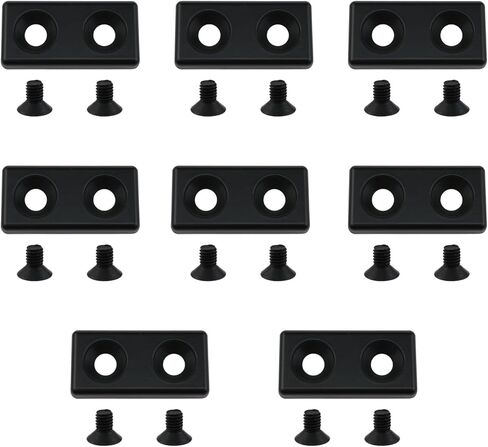 8pcs Black 6 zinc end Cover T-Slot Aluminum Profile Accessories Extruded end Cover with M6*10 Bolt Wrench Suitable for 2040 Series European Standard Aluminum Profiles in Saudi Arabia