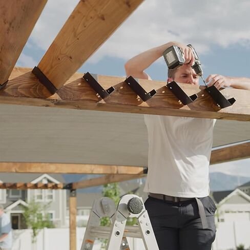 16 Pair Joist Hanger for 2x6, 45° Degree Louver Brackets, Black Powder Coated Face Mount Joist Hangers, Hurricane Ties for Rafters,Tie Brackets for Floor Deck and Ceiling Joists in Saudi Arabia