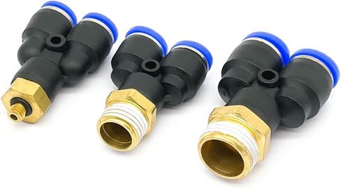 1PCS Pneumatic Air Connector Fitting PX 4mm 6mm 8/10mm Thread M5 1/8 "1/4" 3/8 "1/2" BSPT Plastic Hose Fittings Y-Shaped Tee(PX6-02) in Kuwait
