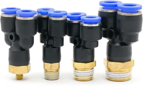 1PCS Pneumatic Air Connector Fitting PX 4mm 6mm 8/10mm Thread M5 1/8 "1/4" 3/8 "1/2" BSPT Plastic Hose Fittings Y-Shaped Tee(PX6-02) in Kuwait