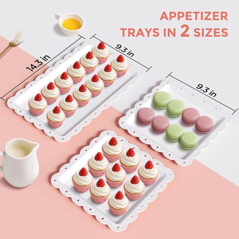 12Pcs Dessert Table Display Set, Cupcake Stand, 3-Tier Cup Cake Tower Stands & 2-Tiered Cake Holder, Treat Food Platters Serving Trays for Tea Party, Baby Shower, Bridal, Wedding, Birthday, Plastic in Kuwait