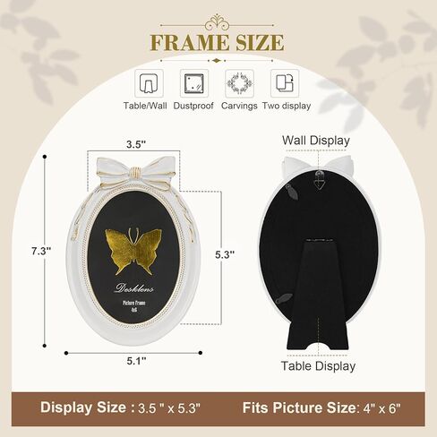 Desklens 4x6 Vintage Picture Frame, Gold Antique Ornate Picture Frame, Victorian Retro Decorative Photo Frames for Tabletop & Wall, Baroque Home Decor Frames in Saudi Arabia