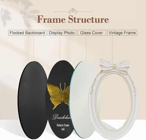 Desklens 4x6 Vintage Picture Frame, Gold Antique Ornate Picture Frame, Victorian Retro Decorative Photo Frames for Tabletop & Wall, Baroque Home Decor Frames in Saudi Arabia