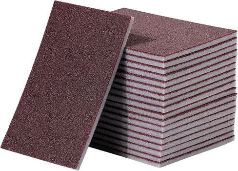 Sanding Sponge, 12 PCS 90 Grit Sanding Pads for Furniture Wood Metal Drywall Model Polishing, Dry Wet Foam Hand Sander Block, Washable and Reusable in Kuwait