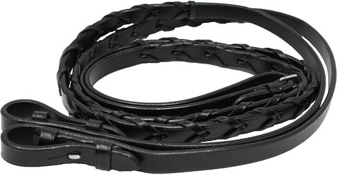54" Full Horse English Laced Black Leather Reins 805LR04BK in Saudi Arabia