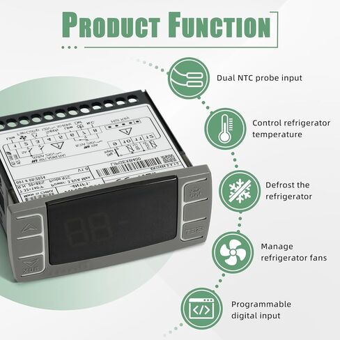 لجهاز التحكم في درجة الحرارة Dixell XR06CX-4N1F1 يناسب الثلاجات/الفريزر التجارية 120 فولت 50-60 هرتز # استبدال لجهاز التحكم في درجة الحرارة القابل للبرمجة Dixell مع مسبار استشعار درجة الحرارة in Kuwait