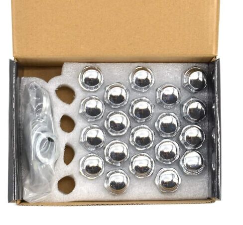 Set of 20 pcs Wheel Lug Nuts 7/16", 13/16" Hex/Wrench, Total Length 1.68"(42.67mm), 2-PC Standard Mag Chrome Lug Nuts Set with Washer in Saudi Arabia