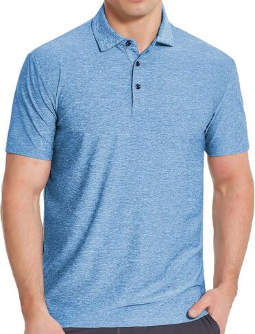 Men's Dry Fit Golf Polo Shirt (as1, Alpha, x_l, Regular, Regular, 3-Sky Blue) in Saudi Arabia
