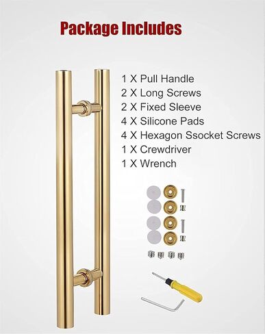 Heavy Duty Stainless Steel Sliding Barn Door Handle – H-Shape Push Pull Bar for Glass, Wood, Front, Bathroom, Commercial Doors(100cm/39.4in) in Kuwait