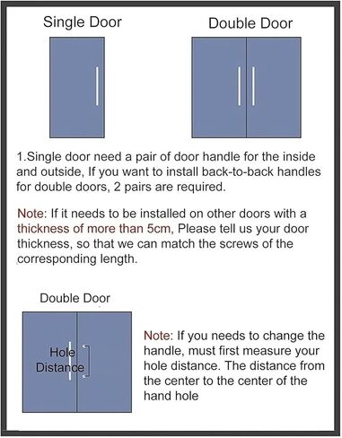 Heavy Duty Stainless Steel Sliding Barn Door Handle – H-Shape Push Pull Bar for Glass, Wood, Front, Bathroom, Commercial Doors(100cm/39.4in) in Kuwait