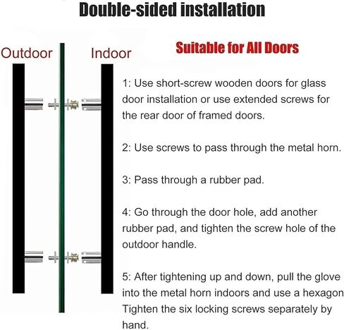 Heavy Duty Stainless Steel Sliding Barn Door Handle – H-Shape Push Pull Bar for Glass, Wood, Front, Bathroom, Commercial Doors(100cm/39.4in) in Kuwait