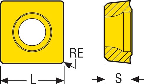 Seco Tools 00059715 (Pack of 10) Drill Insert SCGX120408-P1 T250D, Steel, Hard Materials, 4 Cutting Edges in Saudi Arabia
