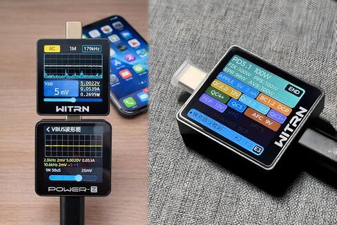 K2 USB Voltage & Current Meter – Type-C 24P Through-Mode, PD3.1/EPR 28 V Protocol Detection, Color IPS Screen, 3.3-48V/0-6A (10A Peak) Measurement, USB-C Charger & Cable Tester (K2R) in Saudi Arabia