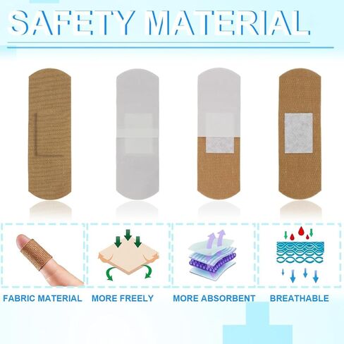 150pcs 1" x 3" Sterile Bandage Bulk Fabric Adhesive Flexible Bandages Breathable for First Aid Skin Wound Protection Care in Saudi Arabia