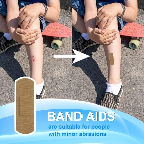 150pcs 1" x 3" Sterile Bandage Bulk Fabric Adhesive Flexible Bandages Breathable for First Aid Skin Wound Protection Care in Saudi Arabia