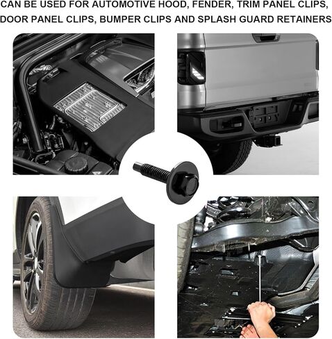 20 PCS M6-1.0 X 25MM Hex Head Bolts, Metric Hex Head Fastener Car Body Bolt w/Dog Point, Multipurpose Bolts Washers for Bumper Fender Splash Shield Under Cover Hood in Saudi Arabia