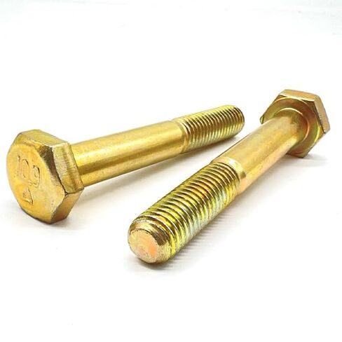 (2 Pieces) M16-2.00x55 Class 10.9 Hex Cap Screws Zinc Yellow in Saudi Arabia