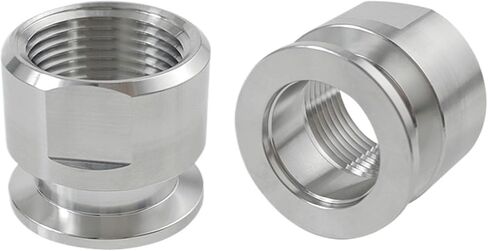 1 قطعة KF16 KF25 KF40 فراغ شفة إلى 1/4 "1/2" 1 "NPT أنثى الموضوع شفة من الفولاذ المقاوم للصدأ وصلة أنابيب (KF25,1") in Kuwait