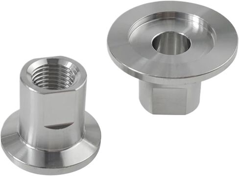 1 قطعة KF16 KF25 KF40 فراغ شفة إلى 1/4 "1/2" 1 "NPT أنثى الموضوع شفة من الفولاذ المقاوم للصدأ وصلة أنابيب (KF25,1") in Kuwait